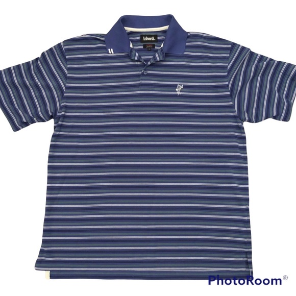 Ashworth Other - Ashworth EZ tech striped cotton golf shirt L